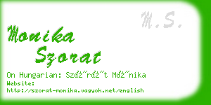 monika szorat business card